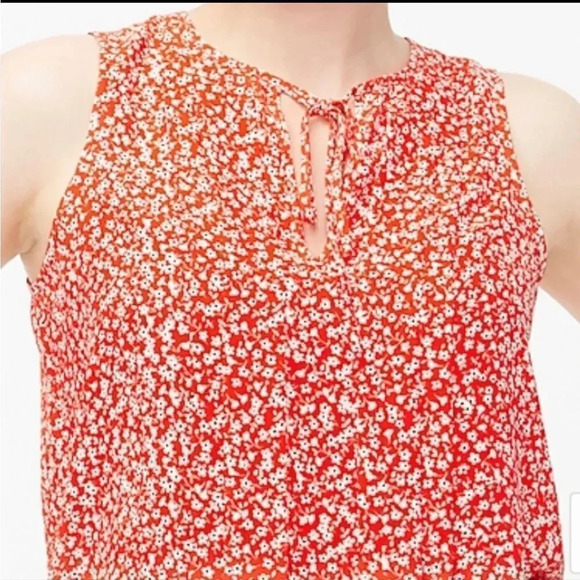 ‎J. Crew Factory Sleeveless pleated Tie-neck top - Picture 1 of 7